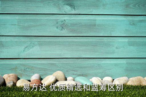 易方達(dá) 優(yōu)質(zhì)精選和藍(lán)籌區(qū)別