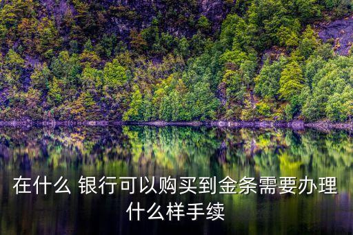 在什么 銀行可以購(gòu)買(mǎi)到金條需要辦理什么樣手續(xù)