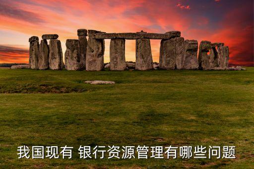 我國(guó)現(xiàn)有 銀行資源管理有哪些問(wèn)題