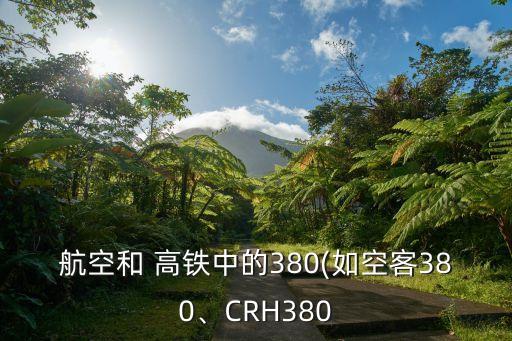 航空和 高鐵中的380(如空客380、CRH380