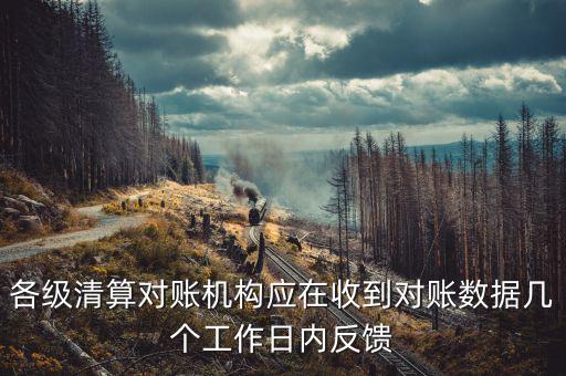 各級清算對賬機(jī)構(gòu)應(yīng)在收到對賬數(shù)據(jù)幾個(gè)工作日內(nèi)反饋