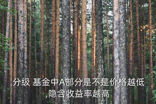  分級(jí) 基金中A部分是不是價(jià)格越低,隱含收益率越高