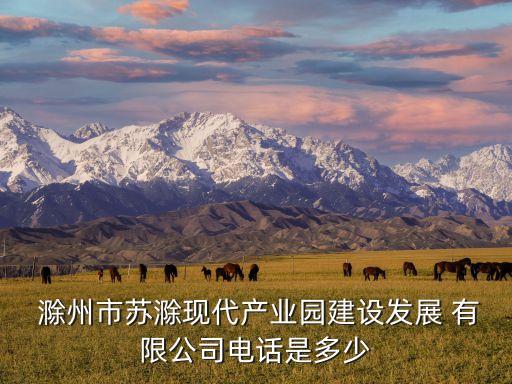  滁州市蘇滁現(xiàn)代產(chǎn)業(yè)園建設(shè)發(fā)展 有限公司電話(huà)是多少