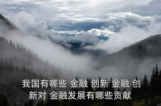 我國有哪些 金融 創(chuàng)新 金融 創(chuàng)新對(duì) 金融發(fā)展有哪些貢獻(xiàn)