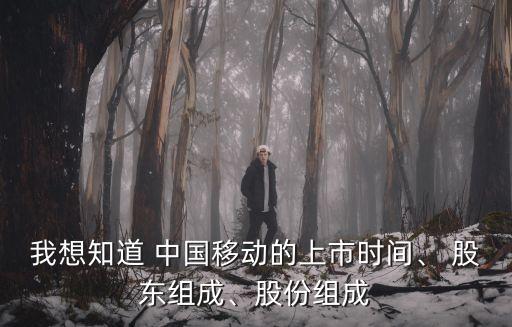 我想知道 中國(guó)移動(dòng)的上市時(shí)間、 股東組成、股份組成