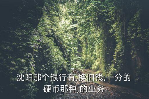  沈陽(yáng)那個(gè)銀行有,換舊錢,一分的 硬幣那種,的業(yè)務(wù)