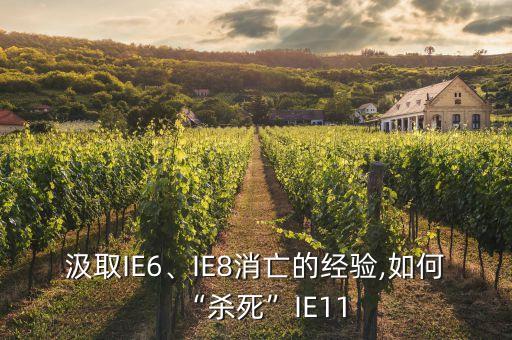 汲取IE6、IE8消亡的經驗,如何“殺死”IE11