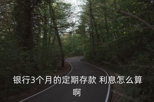 銀行3個月的定期存款 利息怎么算啊