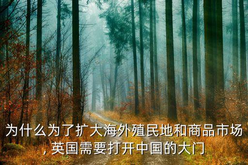 為什么為了擴(kuò)大海外殖民地和商品市場(chǎng), 英國(guó)需要打開中國(guó)的大門