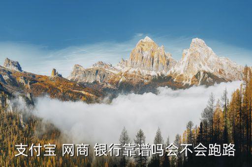 支付寶 網(wǎng)商 銀行靠譜嗎會不會跑路