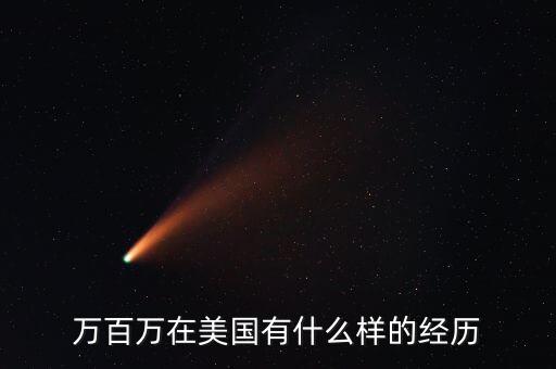 萬(wàn)百萬(wàn)在美國(guó)有什么樣的經(jīng)歷