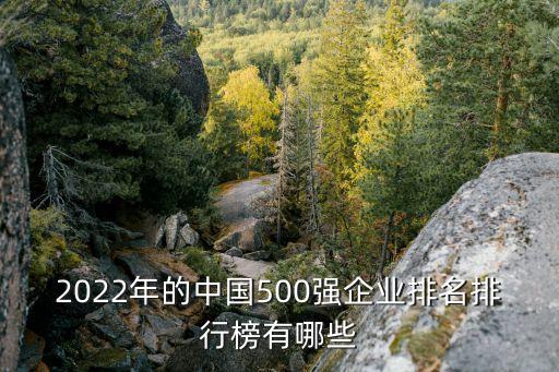 2022年的中國500強企業(yè)排名排行榜有哪些