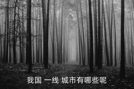 我國 一線 城市有哪些呢