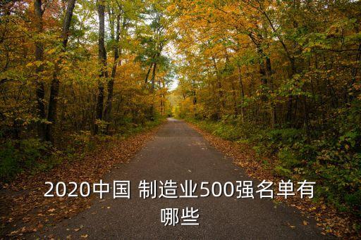 2020中國 制造業(yè)500強(qiáng)名單有哪些