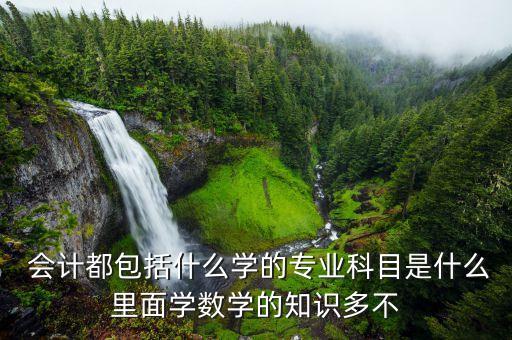  會計(jì)都包括什么學(xué)的專業(yè)科目是什么里面學(xué)數(shù)學(xué)的知識多不