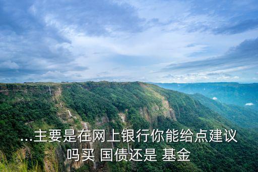 ...主要是在網(wǎng)上銀行你能給點建議嗎買 國債還是 基金