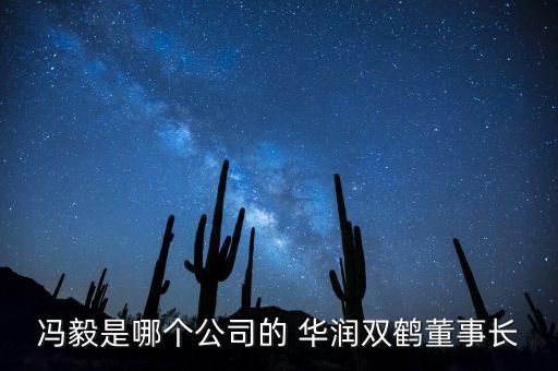馮毅是哪個(gè)公司的 華潤(rùn)雙鶴董事長(zhǎng)