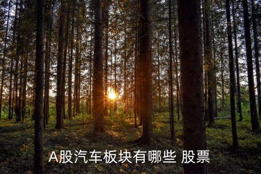 A股汽車(chē)板塊有哪些 股票