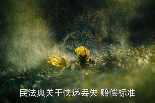 民法典關(guān)于快遞丟失 賠償標(biāo)準