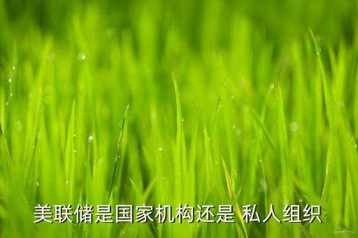 美聯(lián)儲(chǔ)是國(guó)家機(jī)構(gòu)還是 私人組織