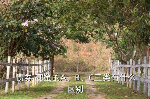  債券 基金的A、B、C三類有什么區(qū)別