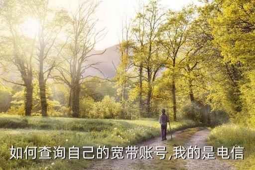 如何查詢(xún)自己的寬帶賬號(hào),我的是電信