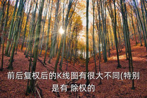 前后復(fù)權(quán)后的K線圖有很大不同(特別是有 除權(quán)的