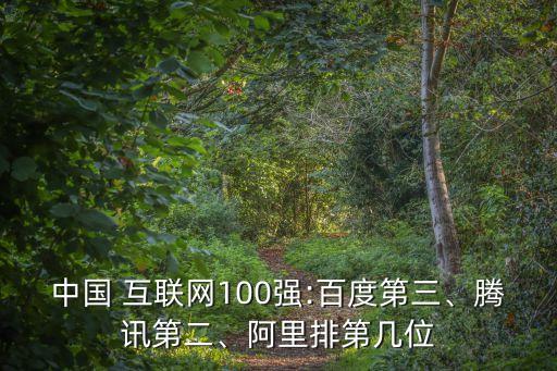 中國 互聯(lián)網(wǎng)100強(qiáng):百度第三、騰訊第二、阿里排第幾位