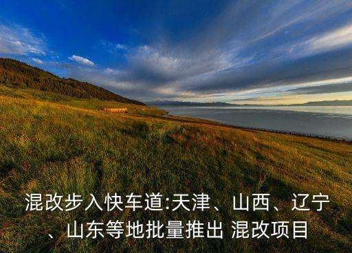  混改步入快車道:天津、山西、遼寧、山東等地批量推出 混改項(xiàng)目
