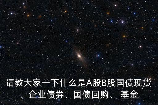 請(qǐng)教大家一下什么是A股B股國(guó)債現(xiàn)貨、企業(yè)債券、國(guó)債回購(gòu)、 基金