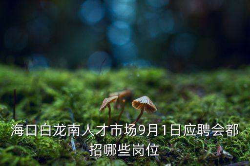 ?？诎埬先瞬攀袌?chǎng)9月1日應(yīng)聘會(huì)都招哪些崗位