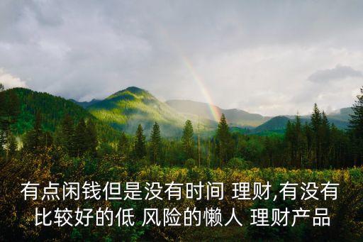 有點閑錢但是沒有時間 理財,有沒有比較好的低 風(fēng)險的懶人 理財產(chǎn)品