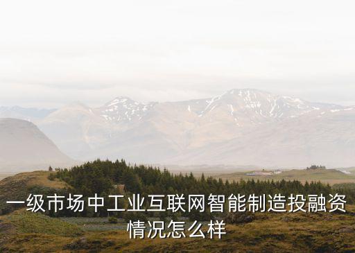 一級市場中工業(yè)互聯(lián)網智能制造投融資情況怎么樣