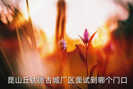  昆山丘鈦微古城廠區(qū)面試到哪個(gè)門(mén)口
