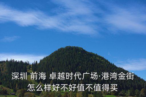 深圳 前海 卓越時代廣場·港灣金街怎么樣好不好值不值得買