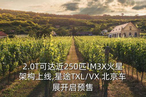 2.0T可達(dá)近250匹!M3X火星架構(gòu)上線,星途TXL/VX 北京車(chē)展開(kāi)啟預(yù)售