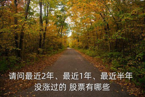 請問最近2年、最近1年、最近半年 沒漲過的 股票有哪些