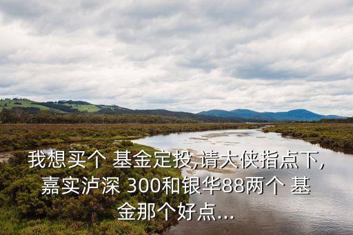 我想買個 基金定投,請大俠指點下,嘉實瀘深 300和銀華88兩個 基金那個好點...
