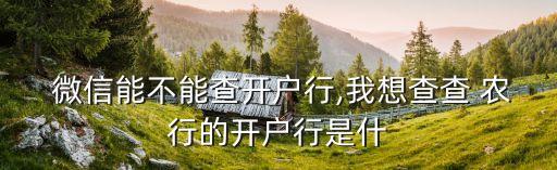 農行銀行微信公眾號,農行微銀行