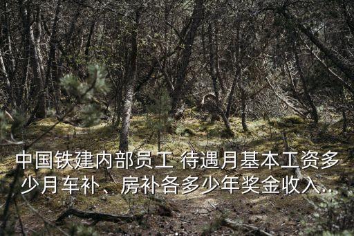 中國(guó)鐵建內(nèi)部員工 待遇月基本工資多少月車(chē)補(bǔ)、房補(bǔ)各多少年獎(jiǎng)金收入...