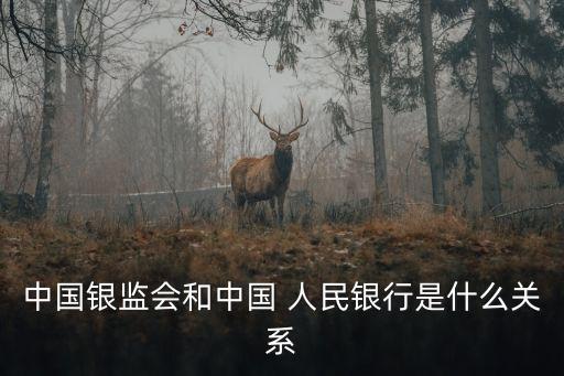 中國銀監(jiān)會(huì)和中國 人民銀行是什么關(guān)系