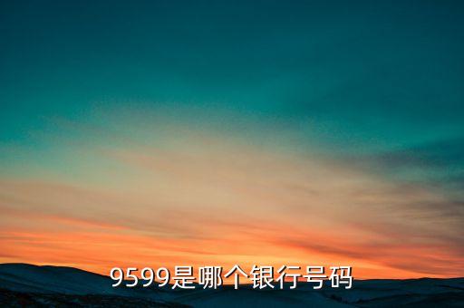 9599是哪個(gè)銀行號碼