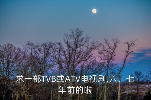 求一部TVB或ATV電視劇,六、七年前的啦