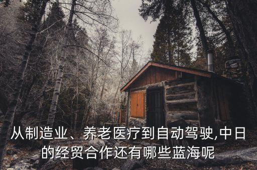 從制造業(yè)、養(yǎng)老醫(yī)療到自動駕駛,中日的經(jīng)貿合作還有哪些藍海呢