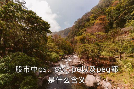股市中ps、pb、pe以及peg都是什么含義