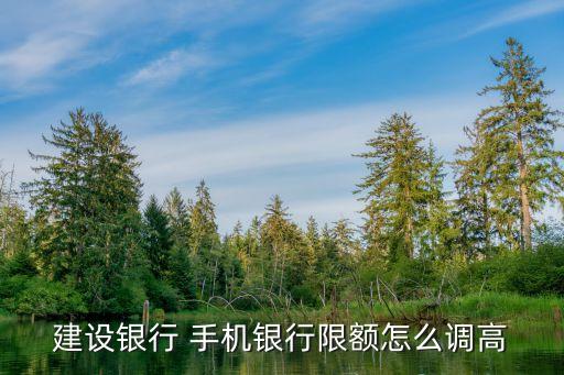 建設(shè)銀行 手機銀行限額怎么調(diào)高