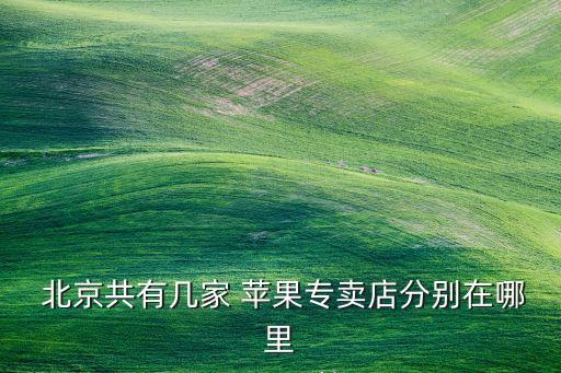  北京共有幾家 蘋(píng)果專賣店分別在哪里