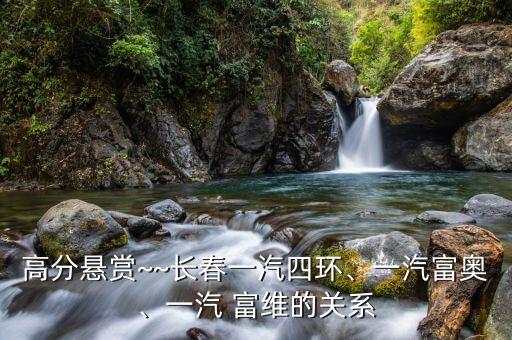 高分懸賞~~長春一汽四環(huán)、一汽富奧、一汽 富維的關系