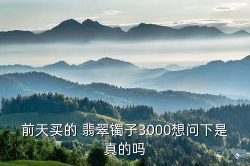 前天買(mǎi)的 翡翠鐲子3000想問(wèn)下是真的嗎