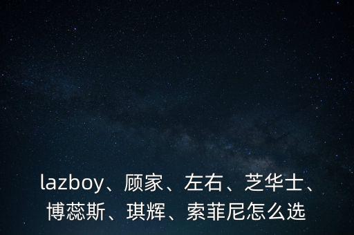 lazboy、顧家、左右、芝華士、博蕊斯、琪輝、索菲尼怎么選